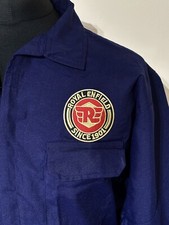 Classic Royal Enfield Badged Zip Front Navy Boiler Suit Size XXL 49-52" Chest