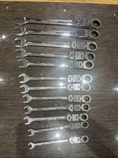 Blue Point (By Snap On) 12pc Double Flexible Ratcheting Wrench Spanner Set 8-19m