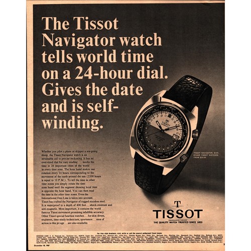 1967 tissot navigator watch - 1967,