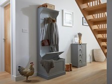 Grey Hall Tree Coat Stand with