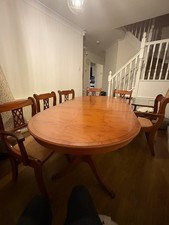 Wooden yew dining table and
