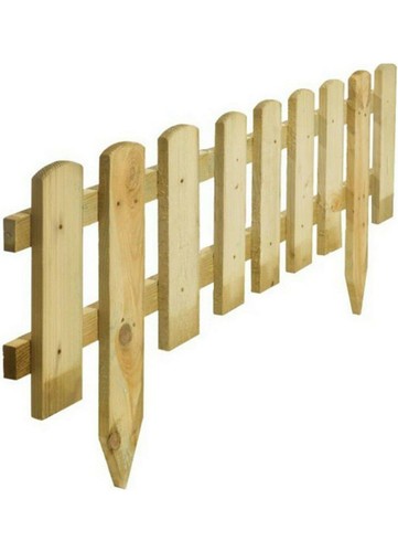 Wooden picket fence border - 1,