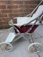 Vintage Trieng Toys Foldable Doll’s Pushchair Stroller In Good Condition