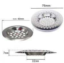 Kitchen Sink Drain Strainer Steel Plug Hole Bath Basin Hair Catcher Cover Filter
