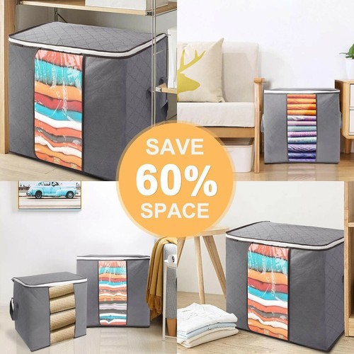 Pack 90l storage bags - 6, zipped