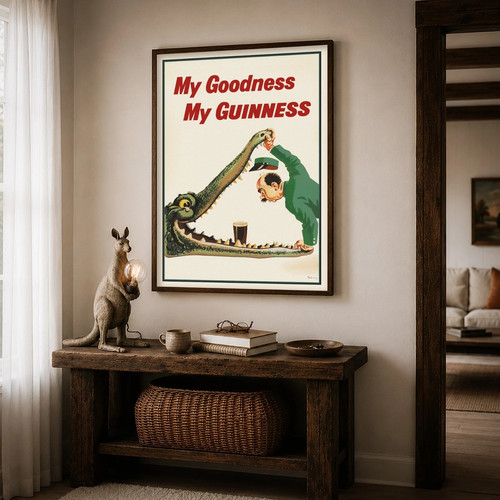 Vintage guinness crocodile - guinness,