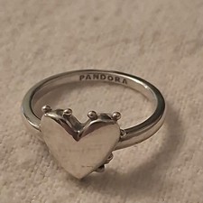 Genuine Pandora Sterling Silver Love Heart Ring  Ref: S925 size 52 Ale 