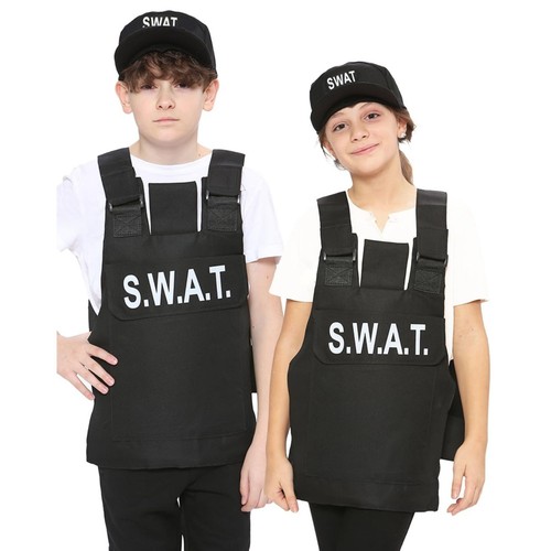Kids swat vest hat set - swat, &
