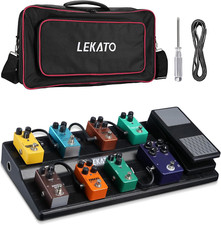 LEKATO Guitar Pedal Board 20''x10''x2.4" Large Capacity, Guitar Pedalboard with
