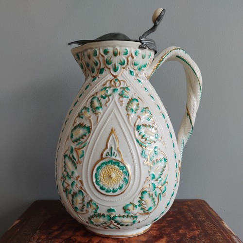 Antique pewter lidded - antique,