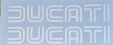 DUCATI Decals Oracal 651 Stickers Motorbike Racing Motorcycle Tank Fairing White