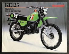 KAWASAKI KE125 Motorcycle Sales Spec Leaflet c1984 Ref  99943-1513 III-IX