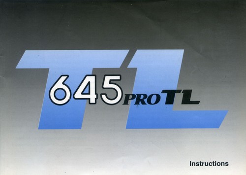 Mamiya 645 pro instruction - mamiya,