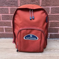 Samsonite Vintage Backpack Red Canvas EasyJet Travel Bag
