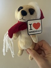 New with tags- Christmas Meerkat - with scarf and hat 