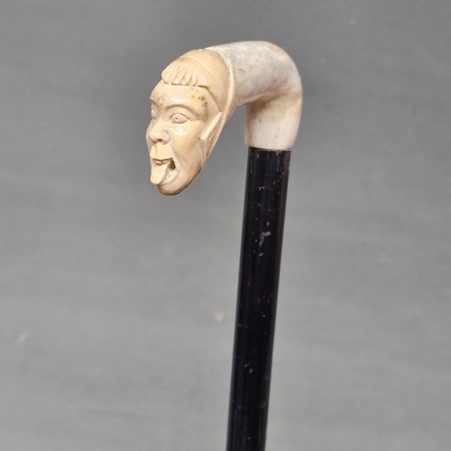 Old cane walking stick - old,