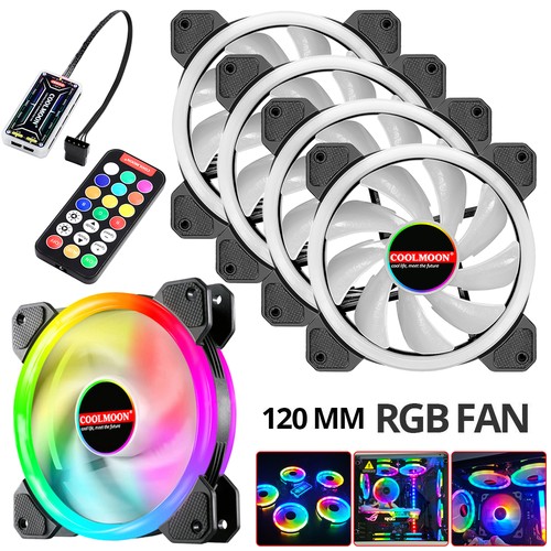 Coolmoon 120mm 12v rgb led - 12v, pc