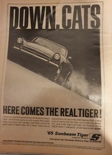 SUNBEAM TIGER ADVERT. ORIGINAL