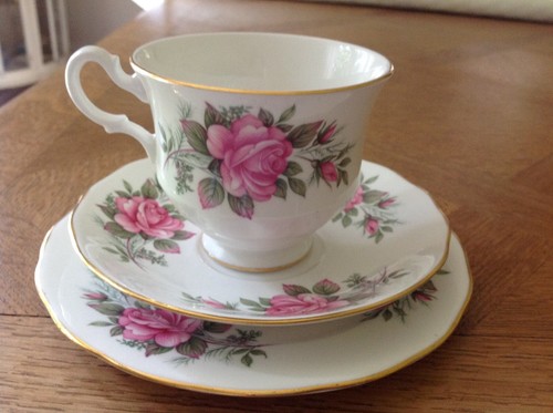 Queen anne bone china trio - queen,