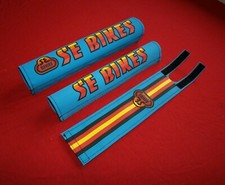 SE Bikes 3 Piece BMX Pad Set Frame Bars Stem Old School Blue Red Orange NEW