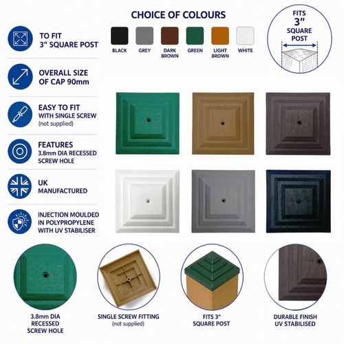Linic plastic fence post cap - plastic,