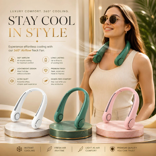 Neckband fan bladeless lazy - fan,