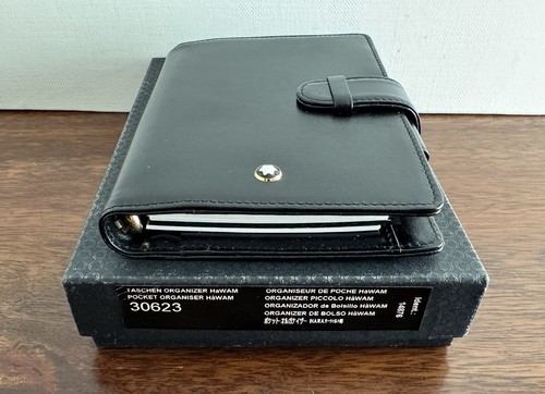 Montblanc black leather - montblanc, a6