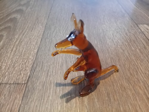 Vintage glass kangaroo animal - kangaroo,