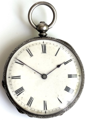 Antique silver pocket fob - antique,