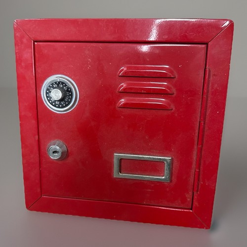 Vintage red locker coin bank - locker,