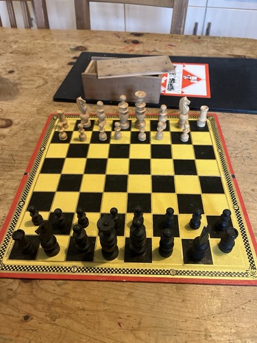 Antique victorian wooden - antique, chess