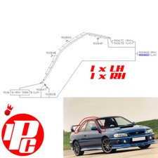 ROOF MOLDING SET & END TRIMS LH & RH FITS SUBARU IMPREZA GC8 GM8 STI WRX P1 RA 