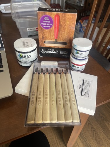 Used printmaking supplies akua - used,