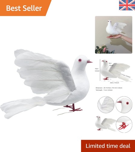 Assorted artificial foam doves - artificial,