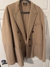 Men’s Express Brown Trenchcoat Long Coat Size XL