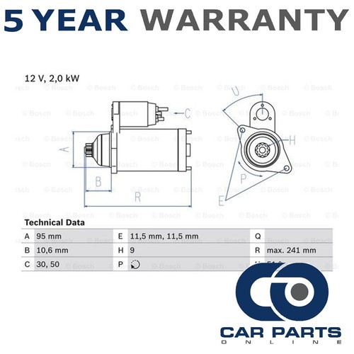 Starter motor cpo fits nissan - starter,
