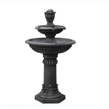 Serenity 2 Tier Water Fountain Self-Contained Polyresin Water Feature 96cm Tall