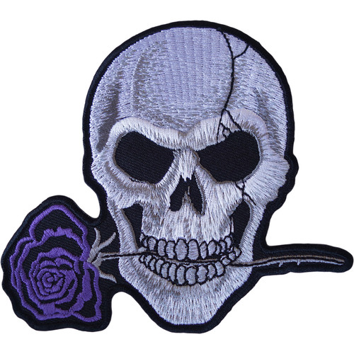 Skull purple rose flower - rose,