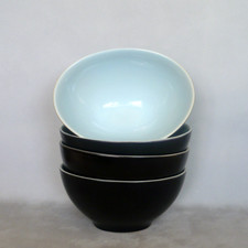 4 x Rocha John Rocha Slate Stoneware Bowl Set. Oval Deep Unused.  16.5cm x 13cm