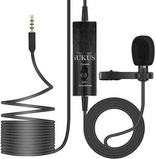 IUKUS Professional Clip-on Lapel Mic Omnidirectional Condenser Lavalier Mic