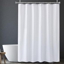  White Shower Liner Cloth Waterproof, Soft White Shower Curtain Liner Fabric 
