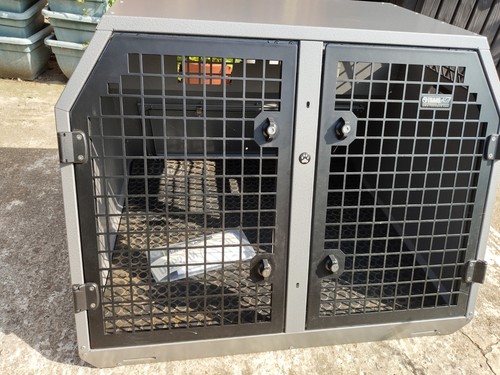 Trans double dog crate car - k9,