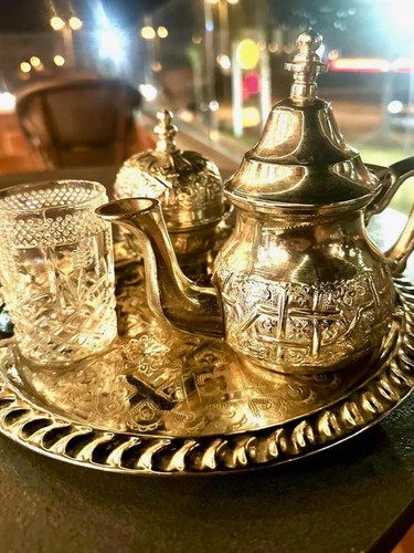 Handmade moroccan tea set with - handmade,