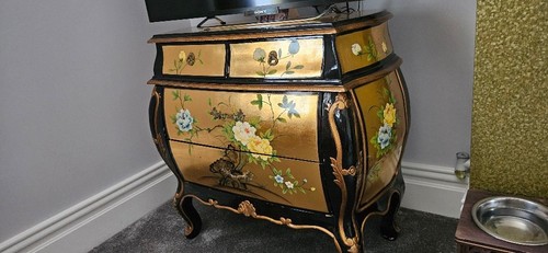 Chinese hand painted drawer - painted,