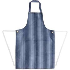 Waterproof Apron Nylon  Bib Blue White Stripe Kitchen 711mm W x 1016mm L