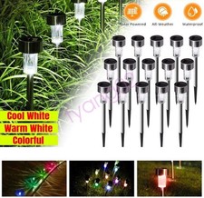 10X Solar Power Lights LED Stake Patio Outdoor Garden Lawn Path Light Post Lamp