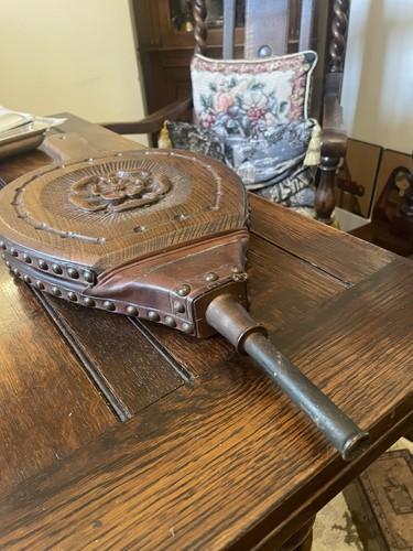 Vintage antique oak leather - vintage,