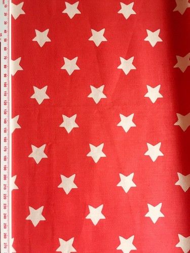 50cm 135cm wide stars red - x,