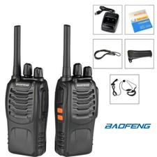 1/2 X Walkie Talkie Long Range 2-Way Radio 16CH Rechargeable + Earphones
