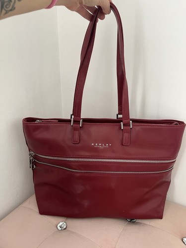 Replay hand bag burgundy - replay,